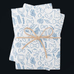 Italian Pasta Blue Noodle Doodle That’s Amore Wrapping Paper Sheet<br><div class="desc">The perfect pasta print for your Italian themed party! I love this for a bridal shower or rehearsal dinner “that’s Amore” theme as well as a pasta or pizza Italian themed birthday party. This print features my doodles of quintessential noodle shapes and sauce ingredients such as farfalle, ravioli, garlic, onion,...</div>
