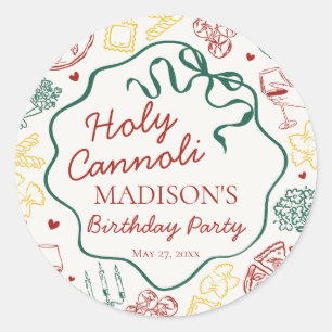 Italian Pasta Holy Cannoli Birthday Envelope Seal