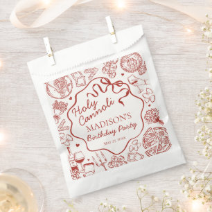 Italian Pasta Holy Cannoli Birthday Party Favour Bag