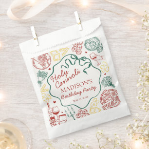 Italian Pasta Holy Cannoli Birthday Party Favour Bag