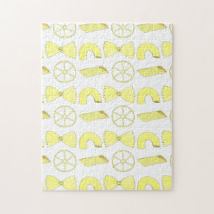 Italian Pasta Shapes Penne Bowtie Elbow Macaroni Jigsaw Puzzle