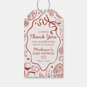 Italian Pasta Special Delivery Baby Shower Favor Gift Tags