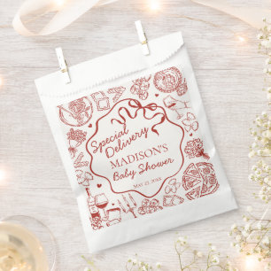 Italian Pasta Special Delivery Baby Shower Favour Bag