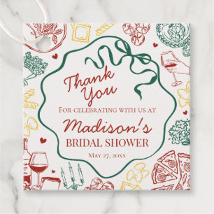 Italian Pasta Thats Amore Bridal Shower Favour Tags