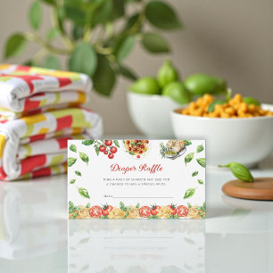 Italian Pasta Themed Diaper Raffle Card