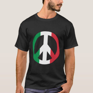 Italian Piece Sign Italy Flag T-Shirt