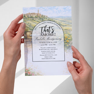 Italian Pienza That’s Amore Bridal Shower Invitation