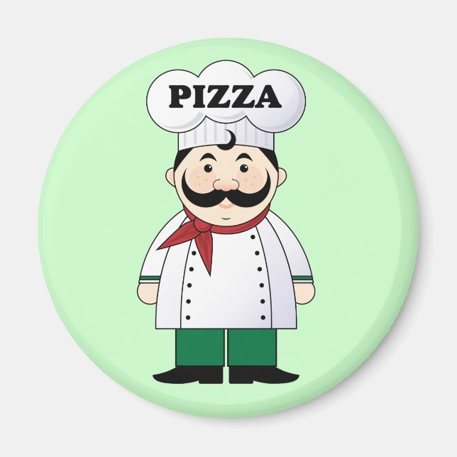 Italian Pizza Chef Magnet (Front)