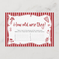 Italian Pizza How Old Were They Baby Shower Game