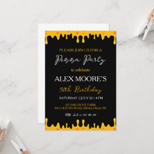 italian pizza party invitations