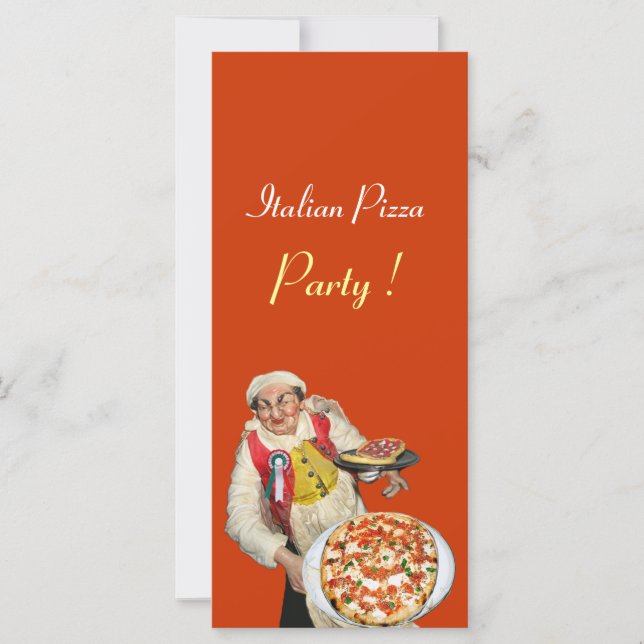ITALIAN PIZZA PARTY ,PIZZERIA,orange,black (Front)