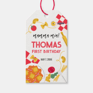 Italian Pizza Pasta Party Gift Tags