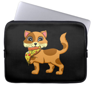 Italian Pizza Pie Cat Lover Cat Whisperer Animal Laptop Sleeve
