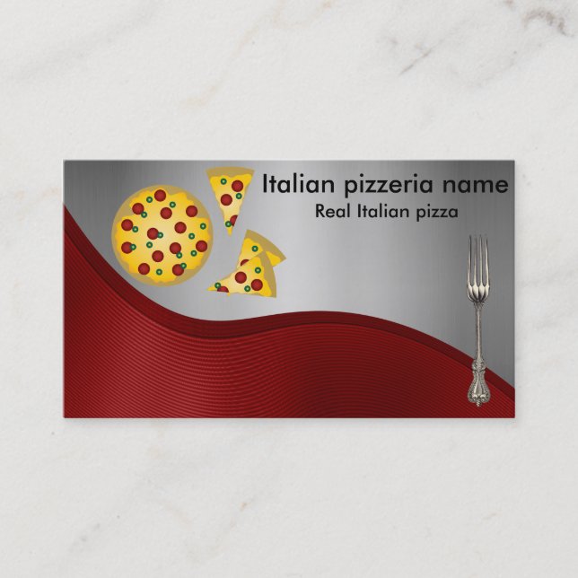 Italian pizzeria business card (Front)