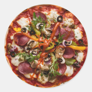 Italian Pizzeria Pizza Kitchen or Restaurant Classic Round Sticker