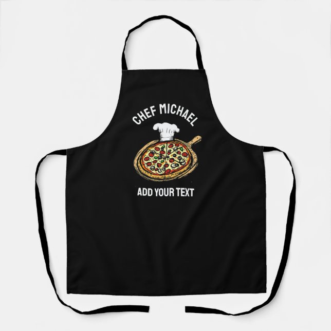 Italian Pizzeria Pizza Kitchen or Restaurant Round Apron (Front)