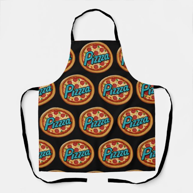 Italian Pizzeria Pizza Kitchen or Restaurant Round Apron (Front)