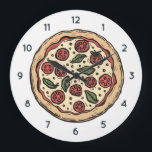 Italian Pizzeria Pizza Kitchen or Restaurant Round Large Clock<br><div class="desc">Bring the warm,  inviting atmosphere of an authentic Italian kitchen into your space with this Italian Pizzeria Pizza Kitchen or Restaurant Round Large Clock. Inspired by classic Italian pizzerias,  this stylish wall clock adds a delicious touch of culinary charm to any kitchen,  dining area,  café,  or restaurant.</div>