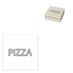 Italian Pizzeria Pizza Text Kitchen or Restaurant Rubber Stamp