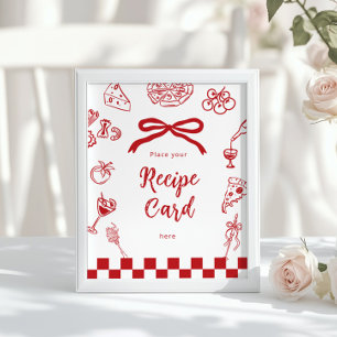 Italian Place you recipe card Thats Amore theme Poster
