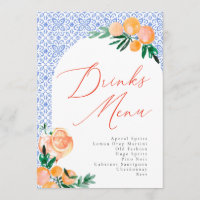 Italian Positano Aperol Spritz Wedding Drinks Menu