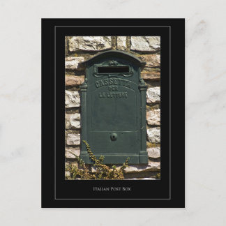 italian post box postcard