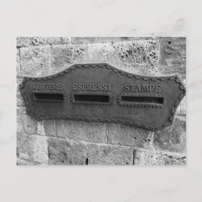 Italian Post Boxes Post Card (Front)