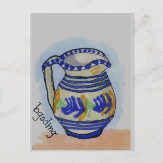 Italian Pottery Postcard (Front)