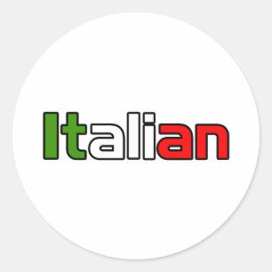 Italian Pride Classic Round Sticker