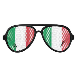 Italian pride party shades   Flag of Italy glasses