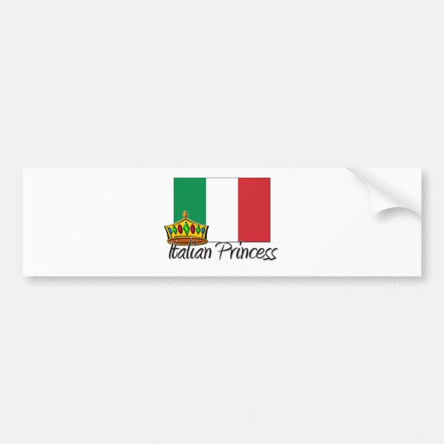 Italian Princess Bumper Sticker (Front)