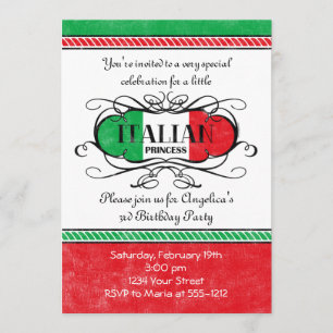 Italian Princess Party Invitation