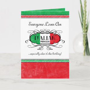 Italian Princess Personalised Card