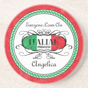 Italian Princess Personalised Coaster