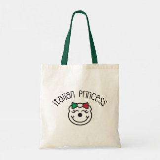 Italian Princess Tote Bags – Cute Hand-Drawn Bear 