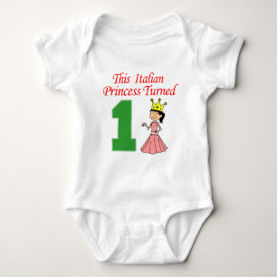 Italian Princess Turned One Baby Bodysuit