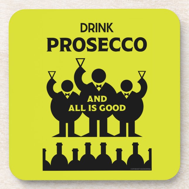 Italian Prosecco sparkling wine    Coaster (Front)