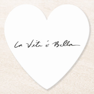 italian quote la vita é bella Paper coaster