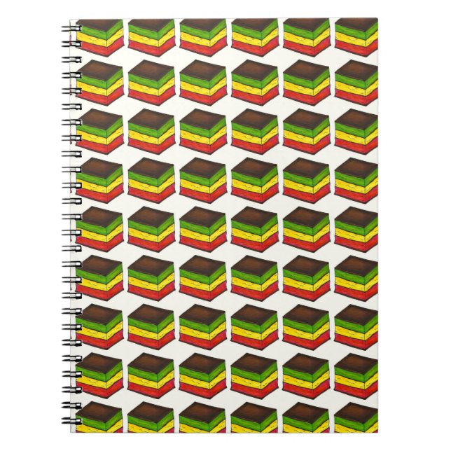 Italian Rainbow 7 Seven Layer Tricolor Flag Cookie Notebook (Front)