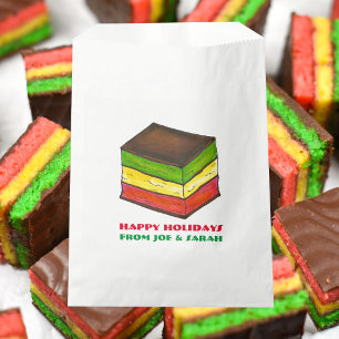 Italian Rainbow Seven 7 Layer Christmas Cookie Favour Bag