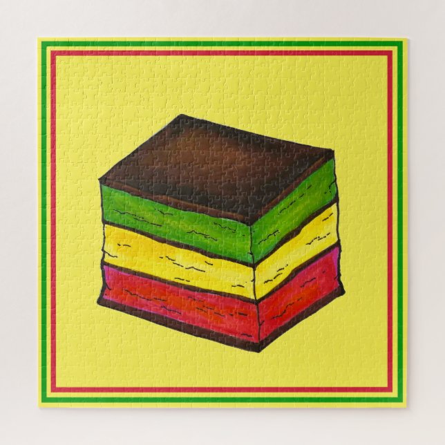 Italian Rainbow Seven 7 Layer Tricolor Cookie Jigsaw Puzzle (Vertical)