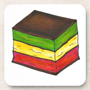 Italian Rainbow Seven Layer Christmas Cookie Food Coaster