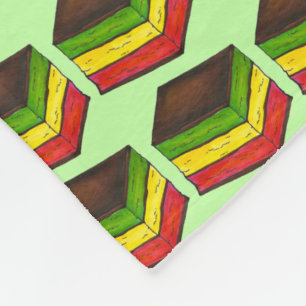 Italian Rainbow Seven Layer Cookie Christmas Xmas Fleece Blanket