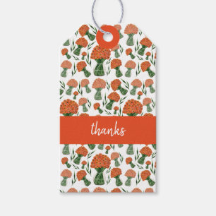 Italian Ranunculus Orange Watercolor Art Gift Tags
