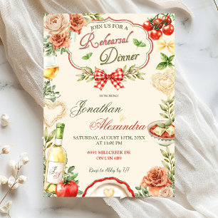 Italian Rehearsal Dinner Invitation