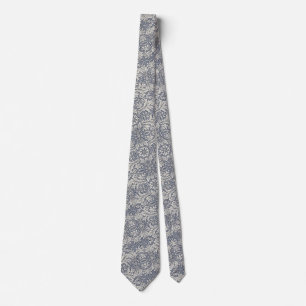 Italian Renaissance Blue Gray Damask Neck Tie