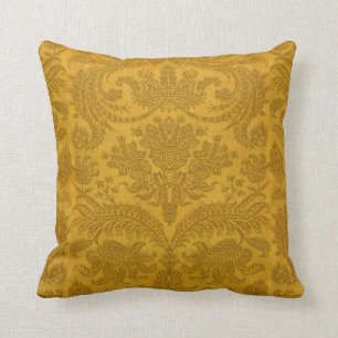 Italian Renaissance Crown Floral & Foliage Damask Cushion