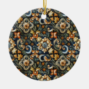 Italian Renaissance in Blue Ceramic Ornament