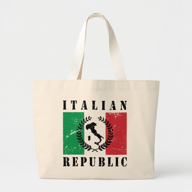 Italian Republic Large Tote Bag (Front)