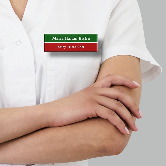 Italian Restaurant Staff Name Tag (Creator Uploaded)